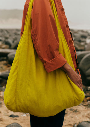 Garment Dyed Linen Bag | Billi Flower Yellow