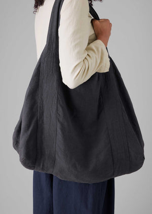 Garment Dyed Linen Bag | Black Pepper