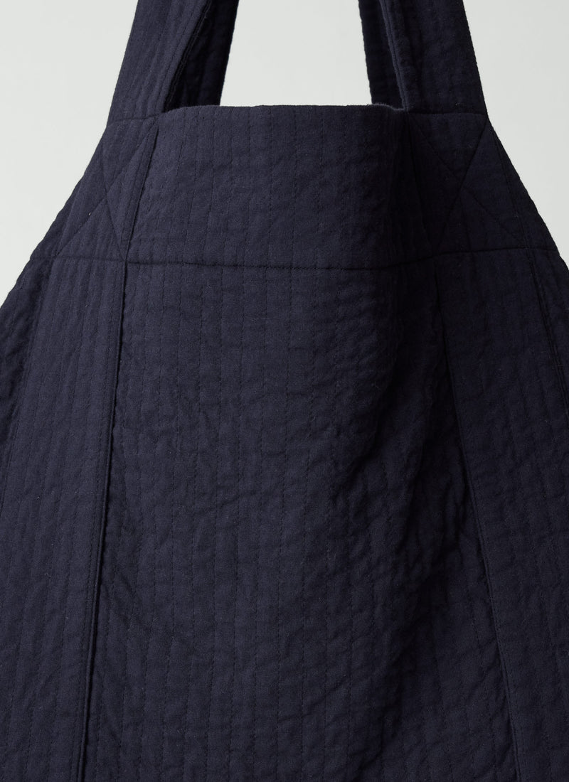 Quilted Cotton Lounge Bag | Indigo Blue