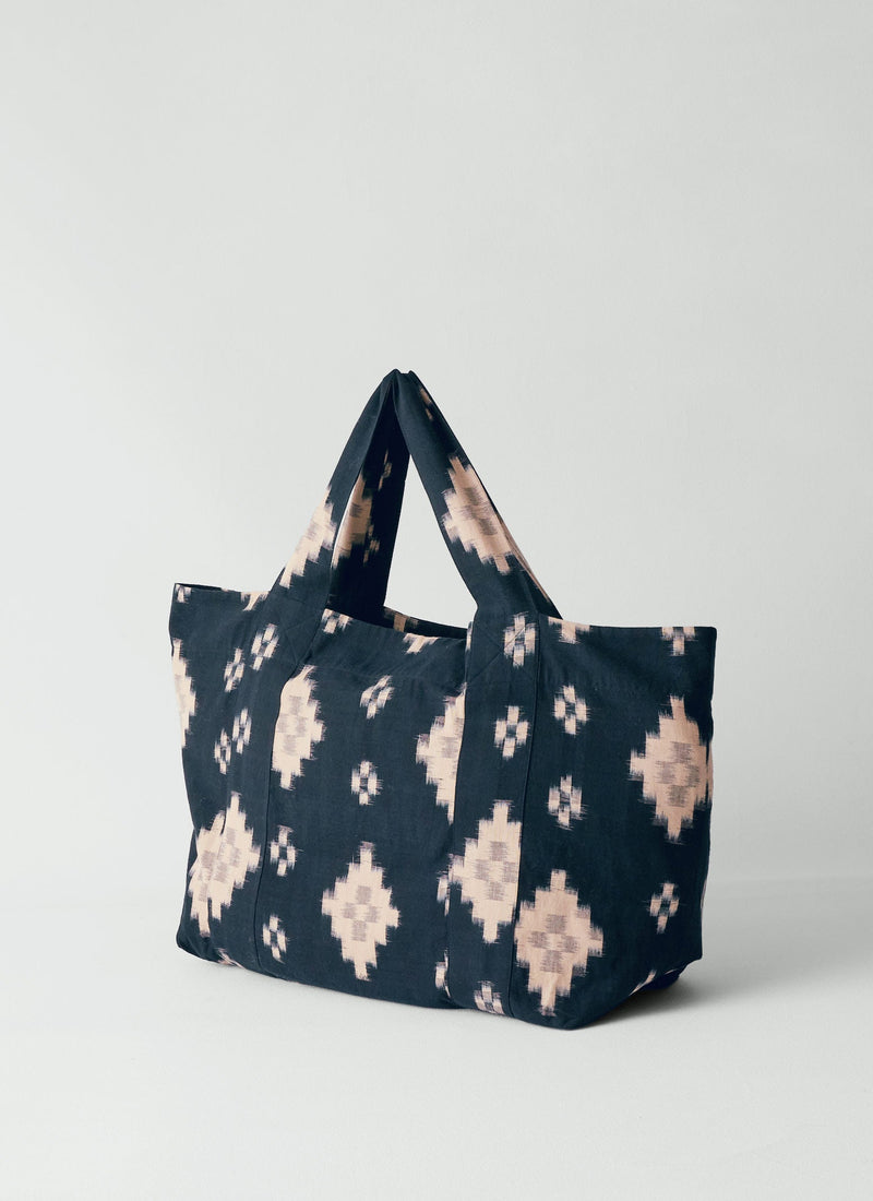 Fugue Ikat Bag | Midnight/Sand