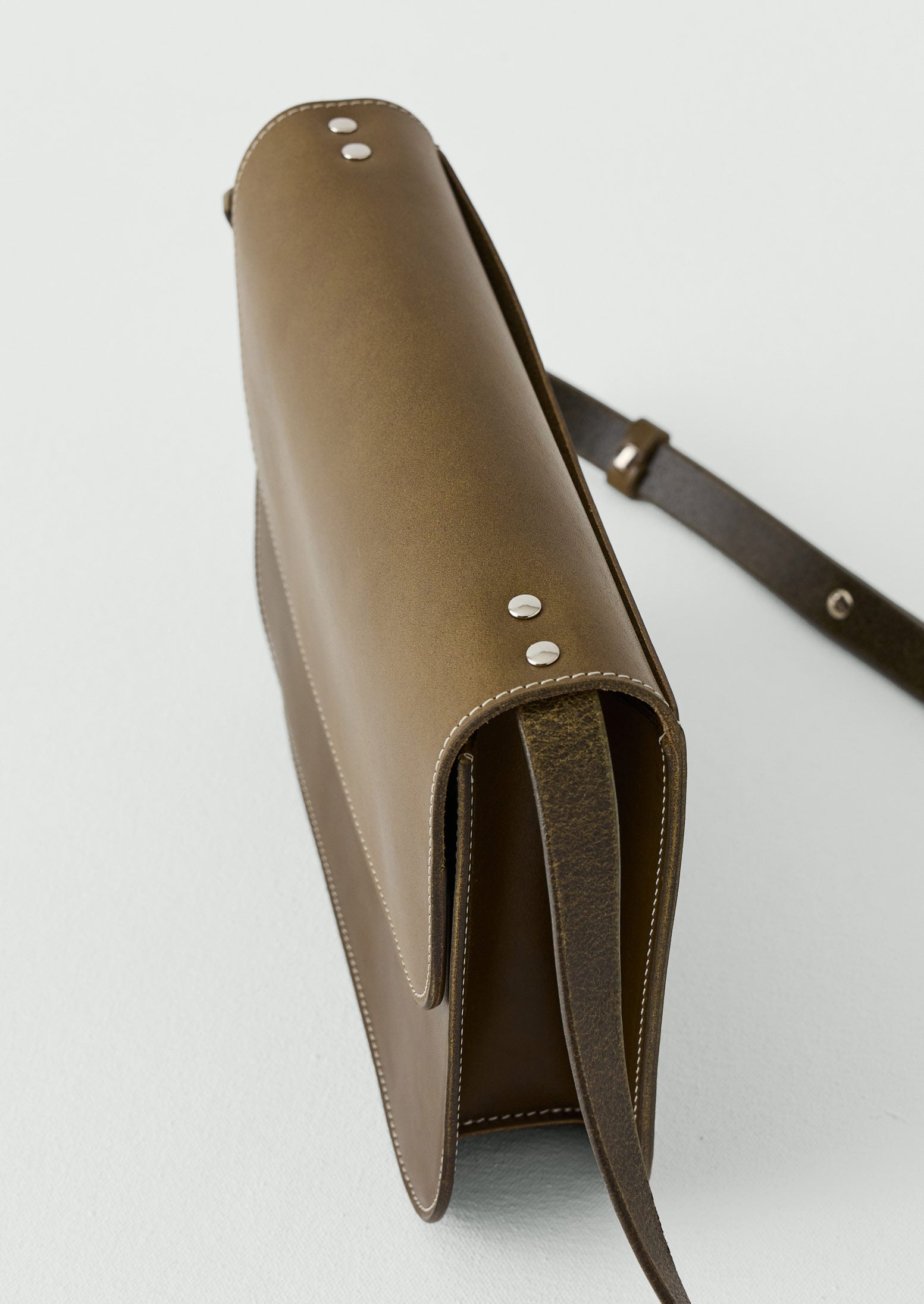 Laperruque Leather Cross Body Bag | Olive | TOAST