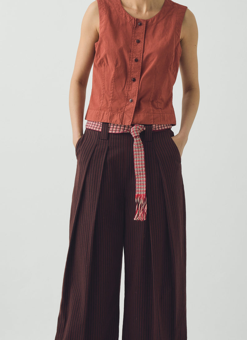 Guanabana Hand Woven Belt | Raspberry/Ecru