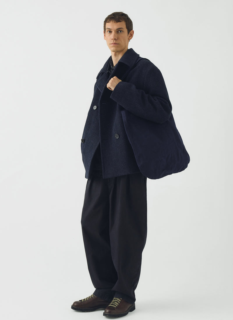 Waxed Cotton Canvas Bag | Dark Navy