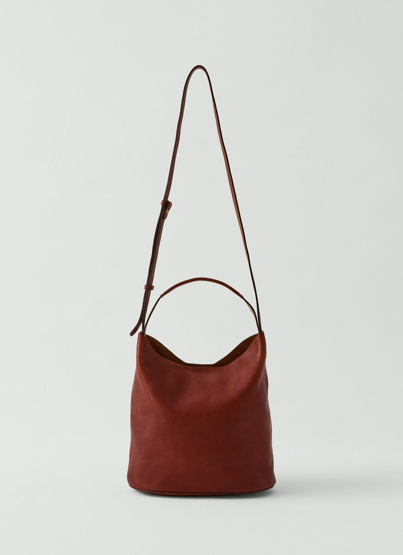 Il Bisonte Leather Bucket Bag | Sepia