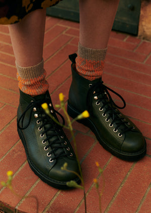 Fracap Leather Monkey Boots | Green
