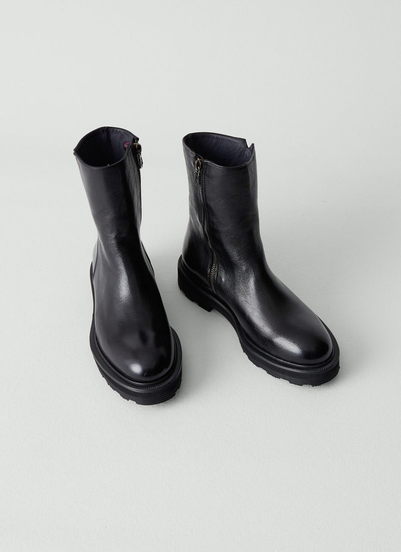 Sturlini Tall Leather Boots | Black
