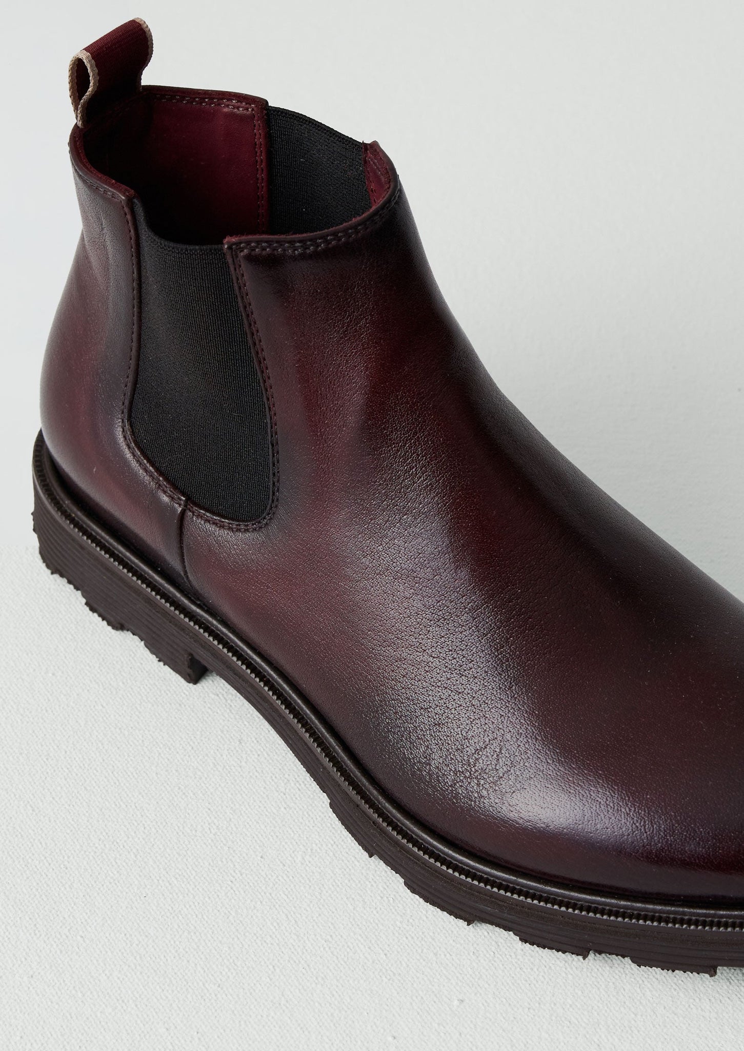 Sturlini Leather Low Chelsea Boots | Oxblood