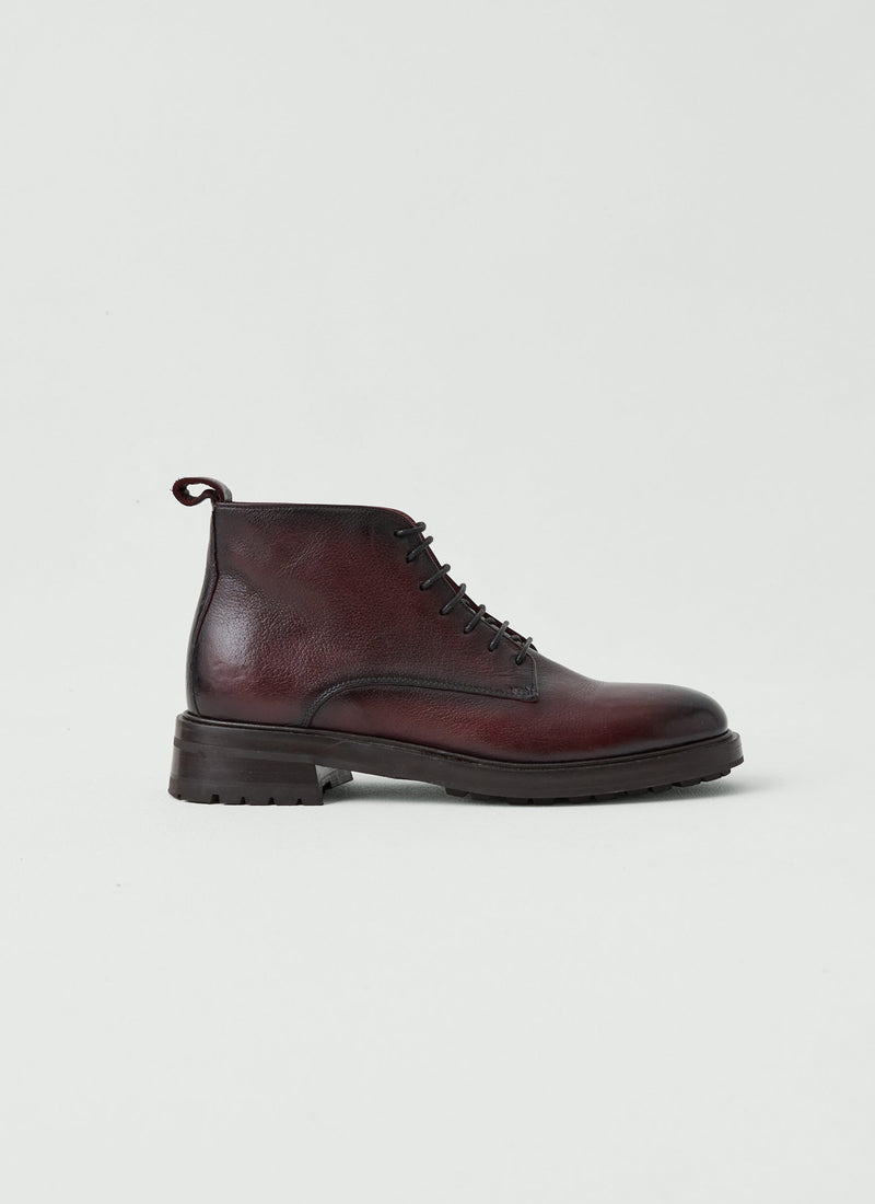 Sturlini Short Leather Boots | Oxblood