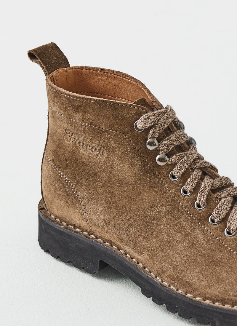 Fracap Suede Monkey Boots | Taupe