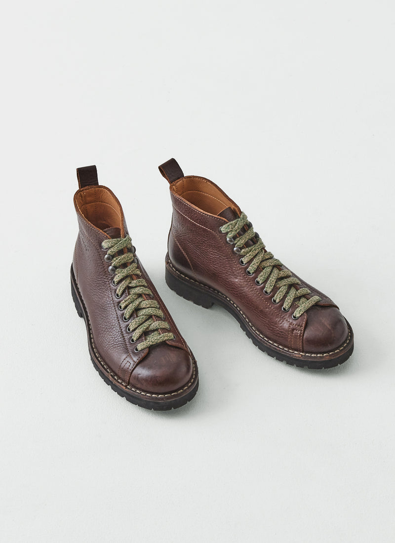Fracap Leather Monkey Boots | Dark Brown