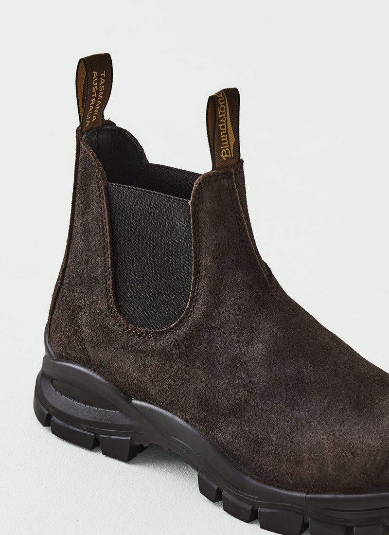 Blundstone Wax Suede Lug Boots | Dark Brown