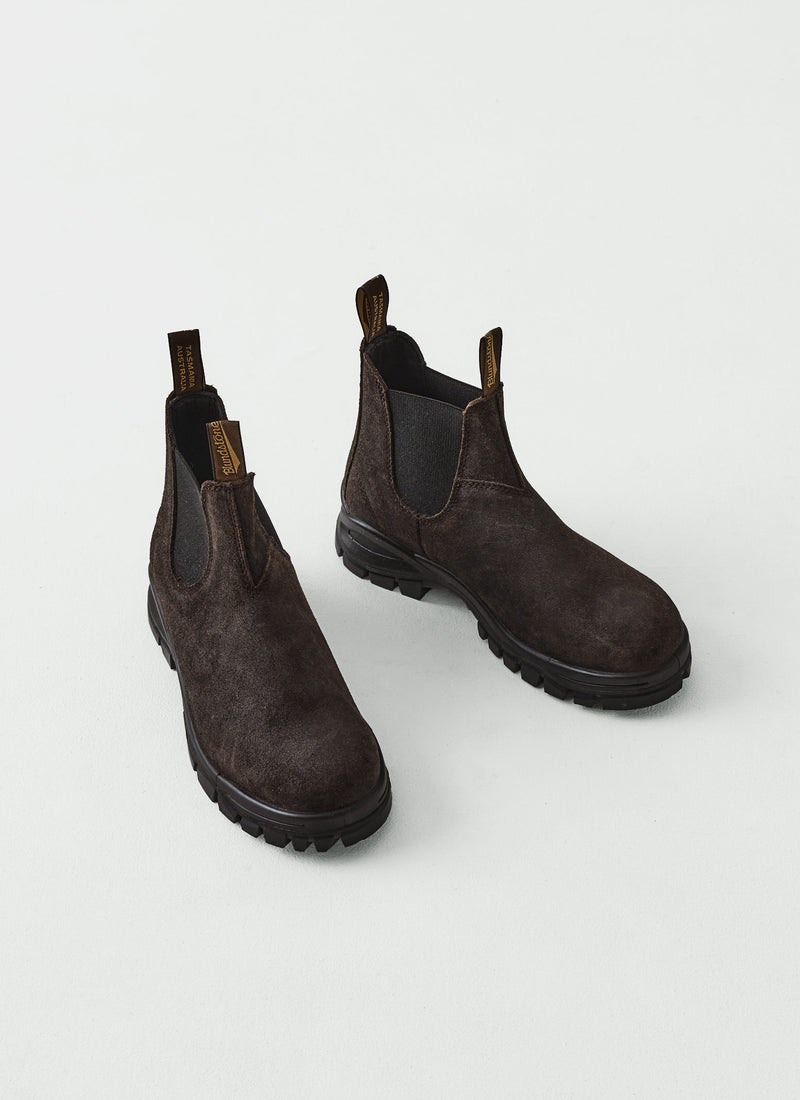 Blundstone Wax Suede Lug Boots | Dark Brown