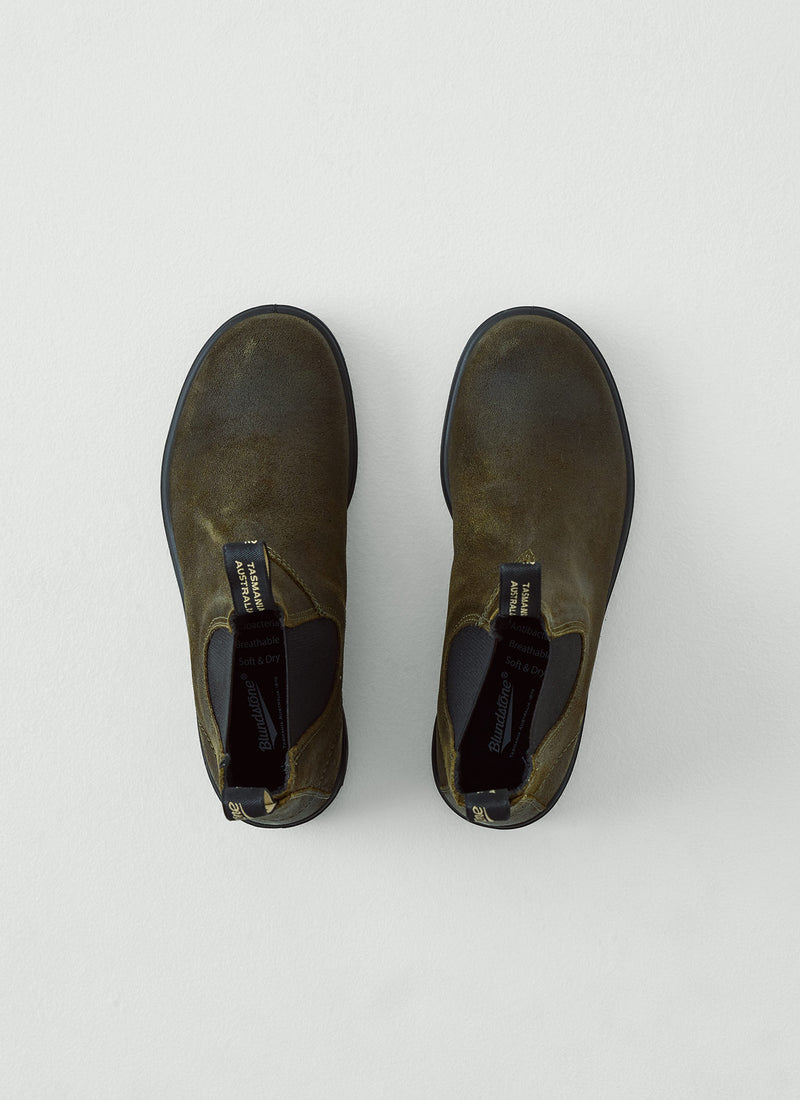 Blundstone Originals Waxed Suede Boots | Dark Olive