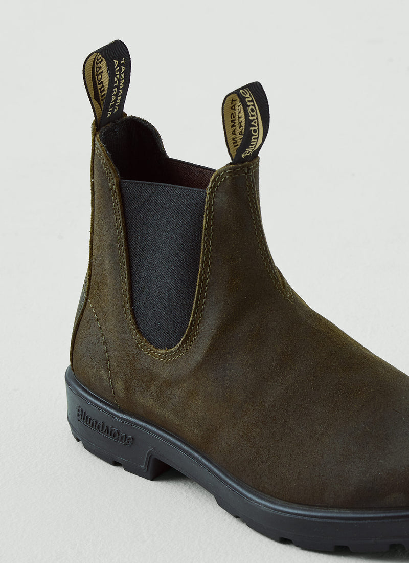 Blundstone Originals Waxed Suede Boots | Dark Olive
