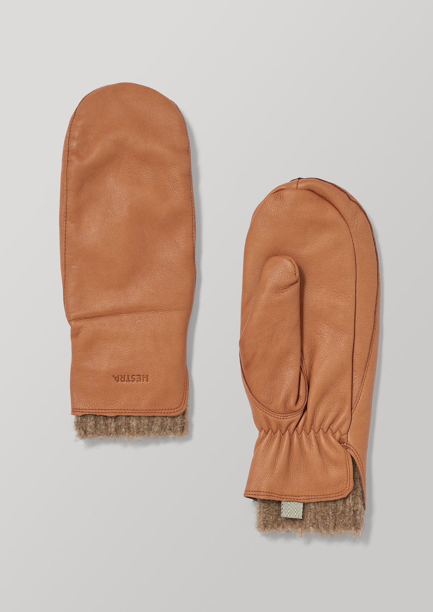 Hestra Tiril Leather Mittens Cork TOAST