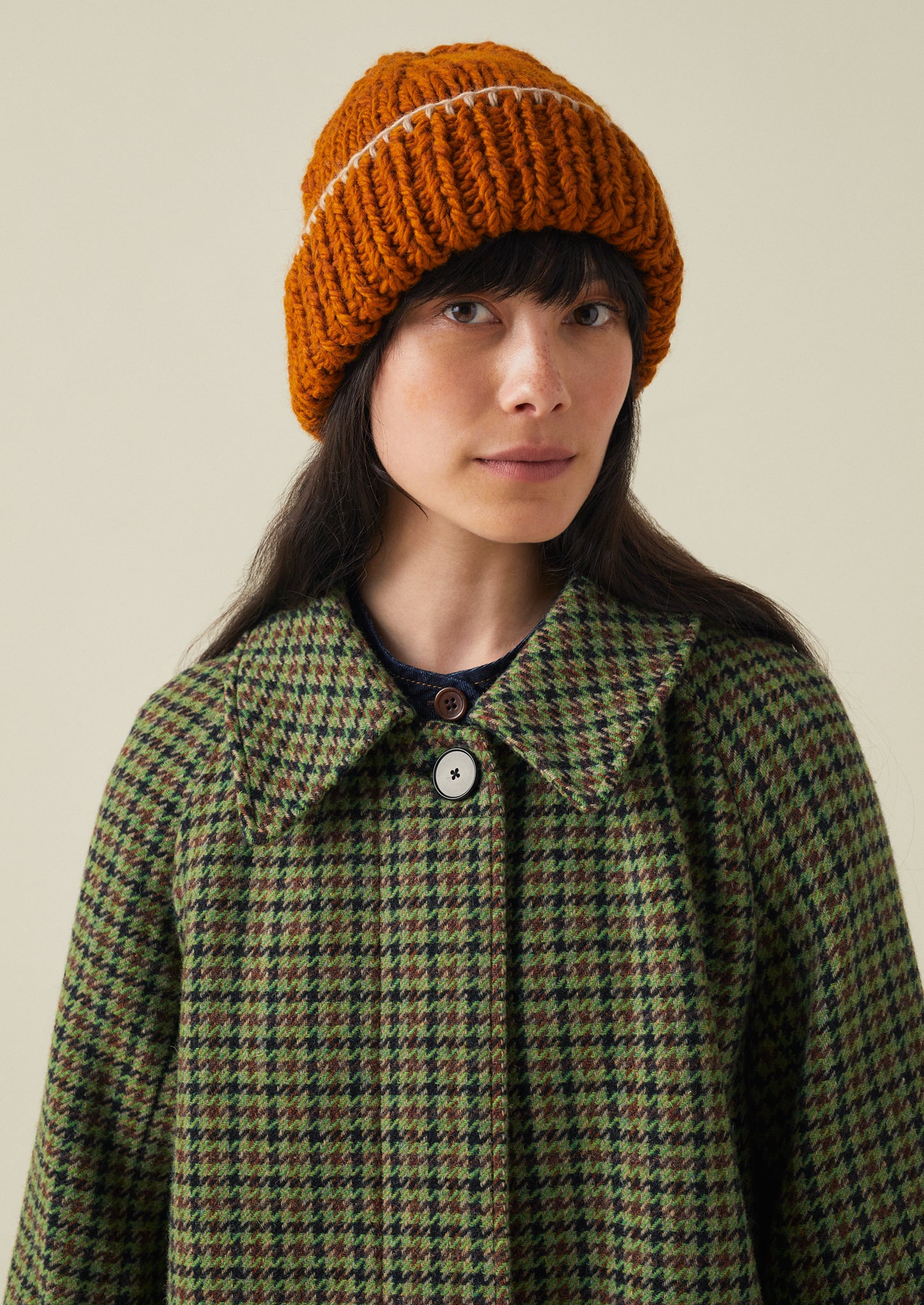 Hand Knitted Chunky Beanie | Cumin