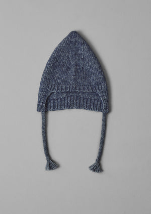 Alpaca Cotton Tassel Knit Hat Graphite Blue TOAST