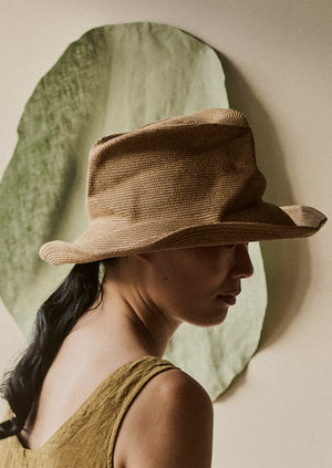 Decho Crushed Washi Paper Hat | Natural
