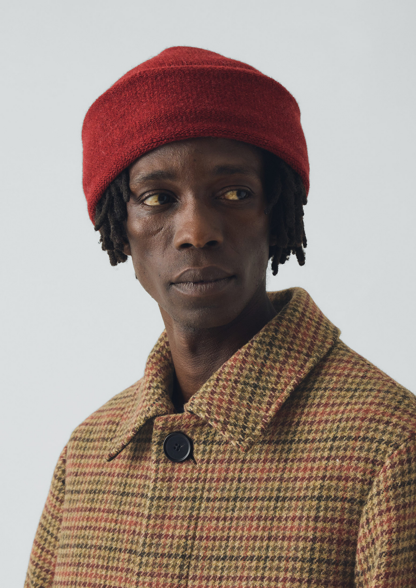 Washed Lambswool Beanie | Red Rock