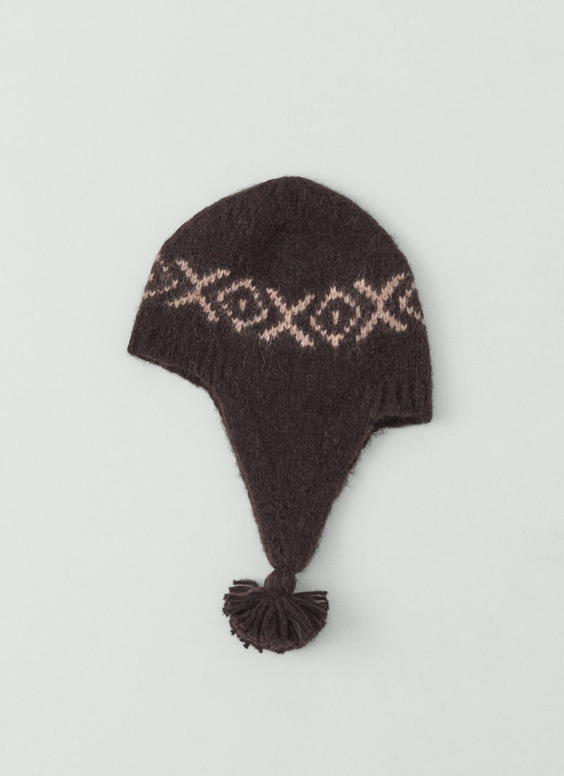Lofty Alpaca Blend Tassel Hat | Peat/Oat