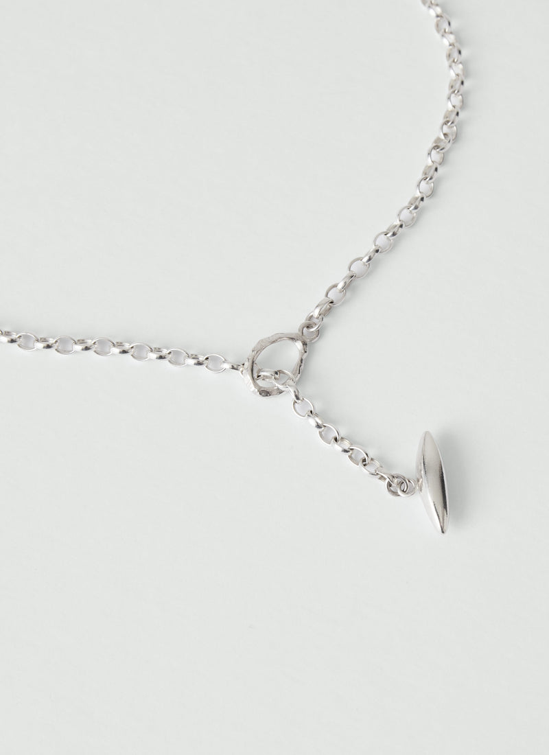 Sally Lacock Pod Toggle Silver Necklace | Silver
