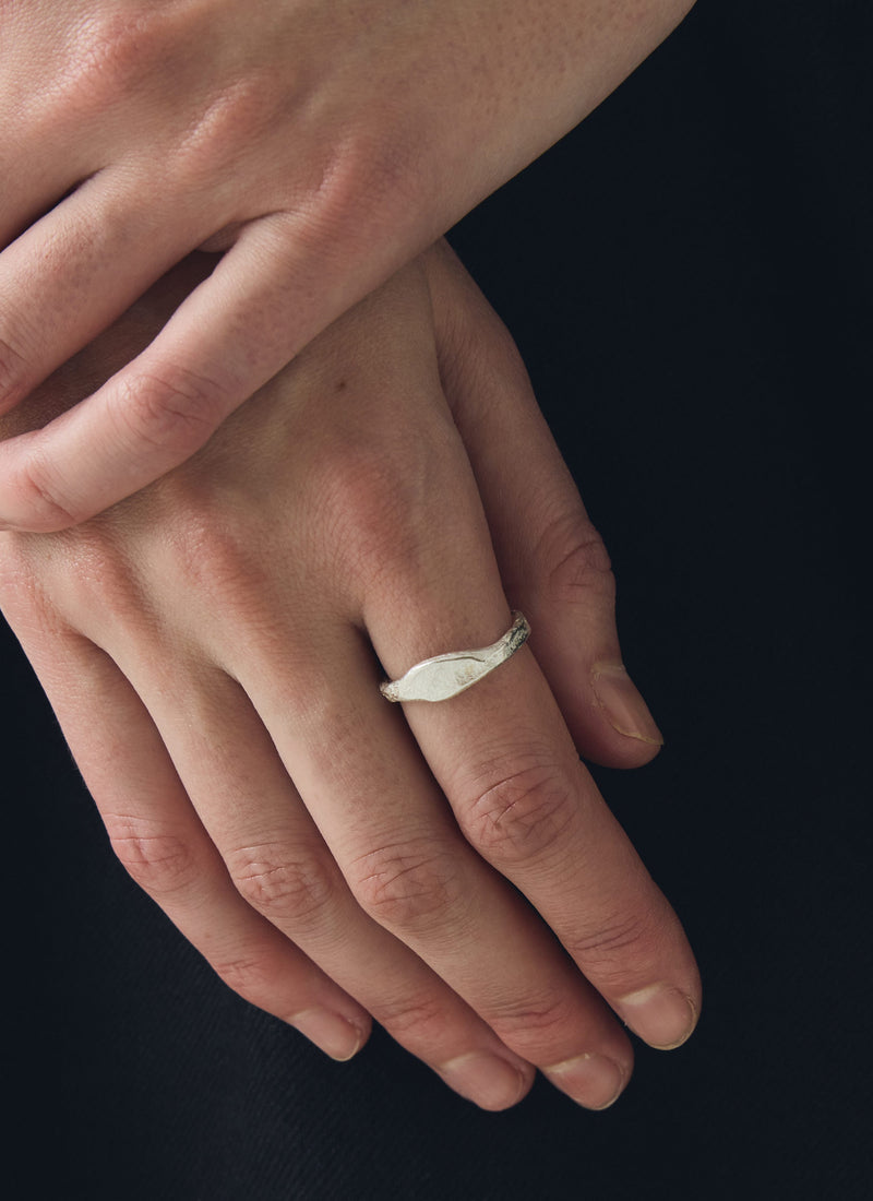 Emily Nixon Silver Stone Signet Ring | Silver