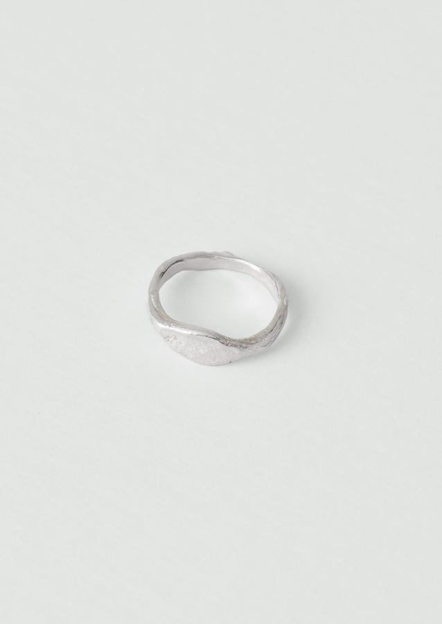 Emily Nixon Silver Stone Signet Ring | Silver