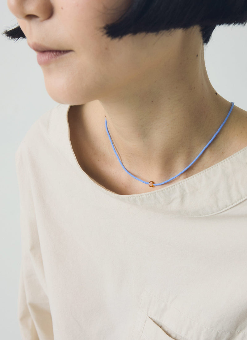 Helena Rohner Glass Beaded Necklace | Cornflower Blue