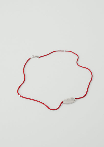 Miyuki Oval Necklace Tomato