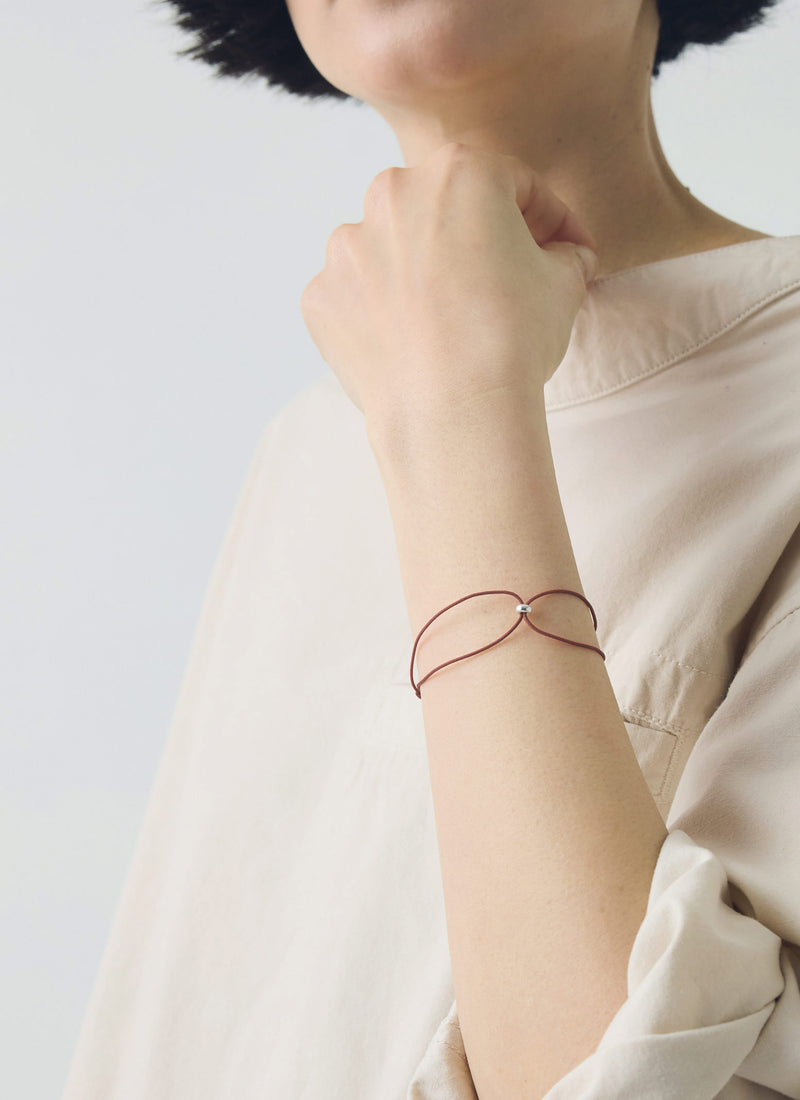 Helena Rohner Silver Bead String Bracelet | Plum/Silver