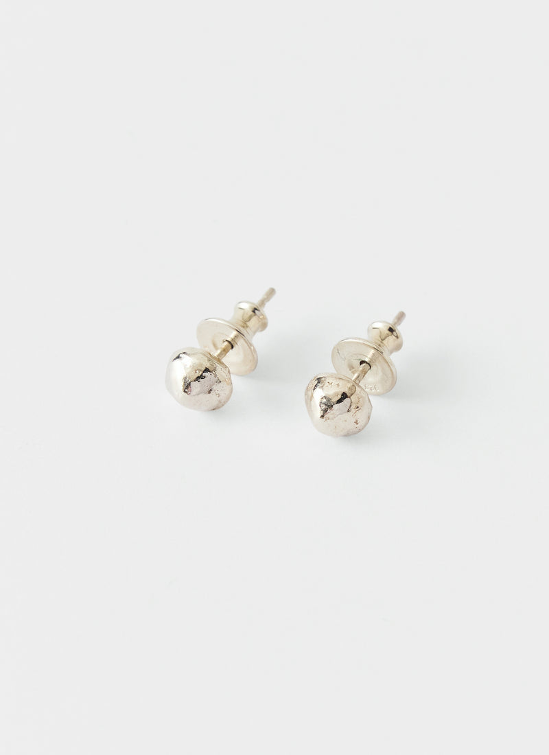 Sally Lacock Seed Silver Stud Earrings | Silver