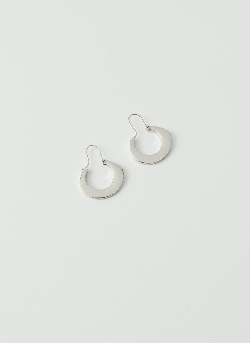 Helena Rohner Silver Shadow Hoop Earrings | Silver