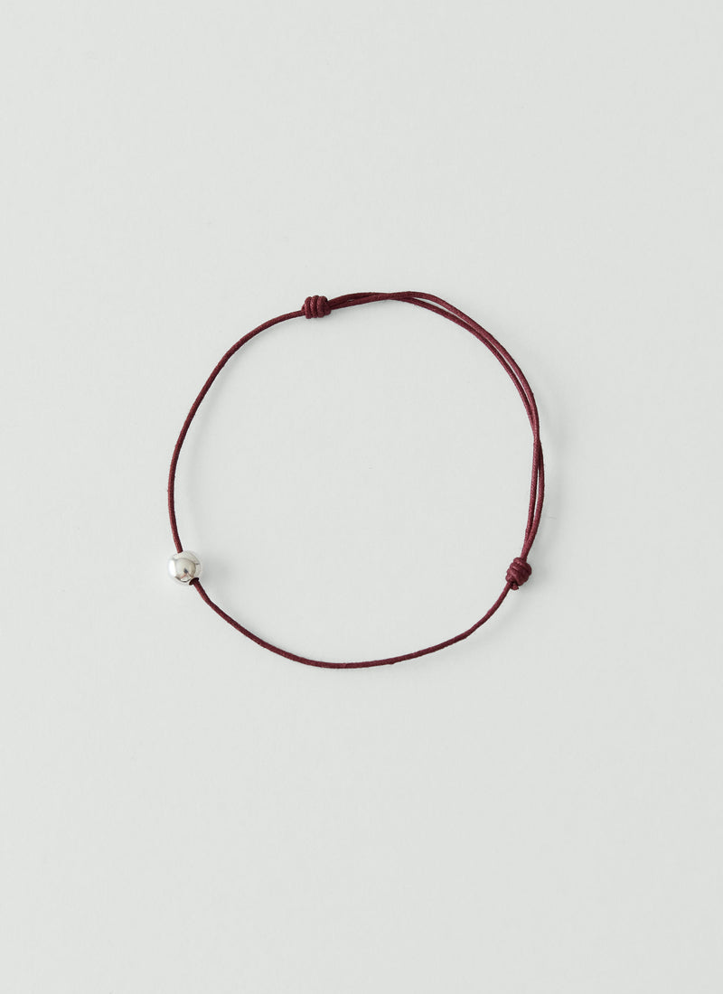 Helena Rohner Large Silver Bead String Bracelet | Plum/Silver