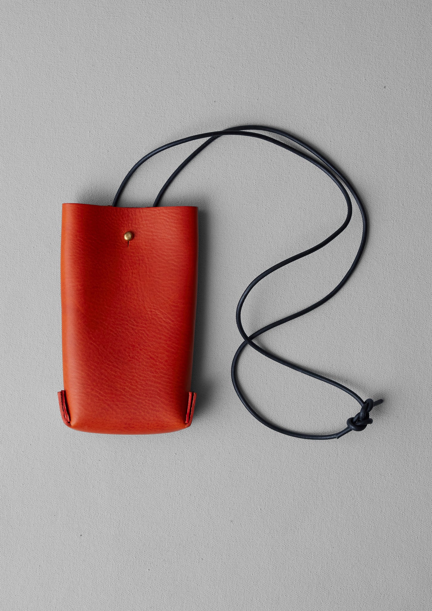 Kate Sheridan Jigsaw Leather Pouch Bag | Orange