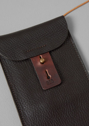 Bleu De Chauffe Leather Pouch | Marron Brown
