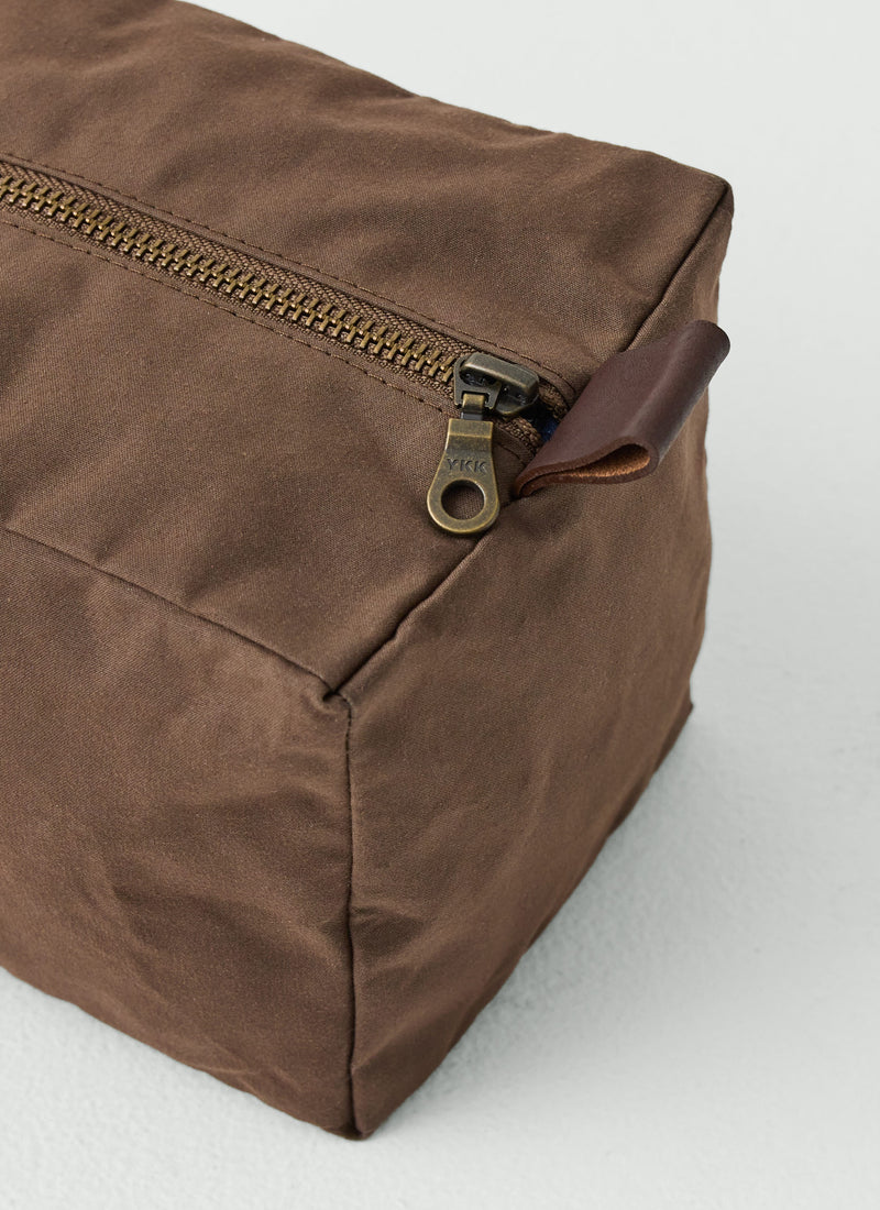 Kate Sheridan Bracken Waxed Cotton Wash Bag | Bracken
