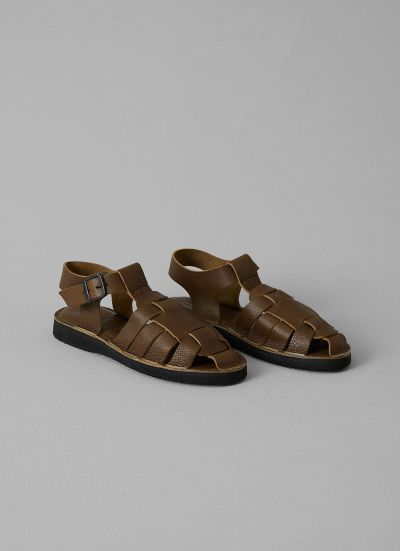 Fracap Leather Sandals | Olive