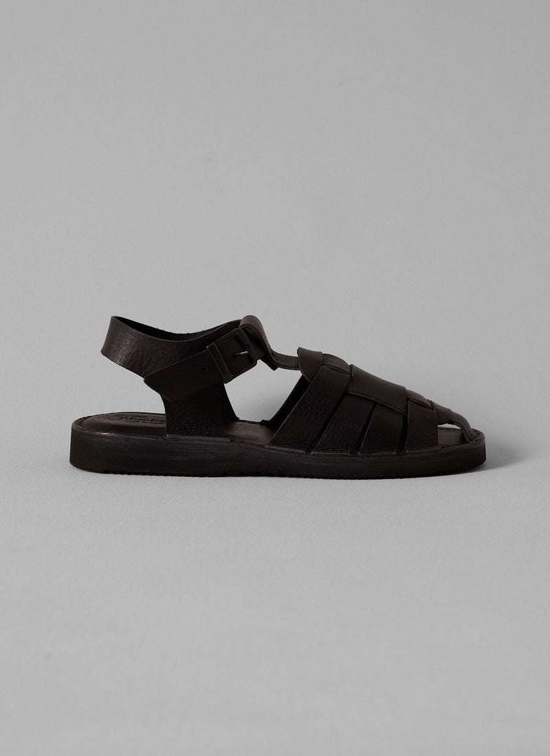 Fracap Leather Sandals | Black