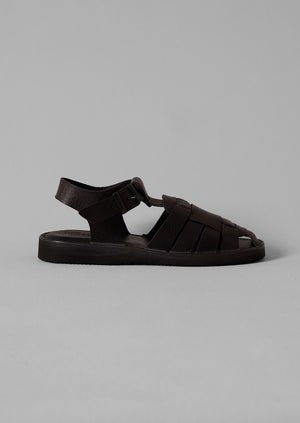 Fracap Leather Sandals | Black