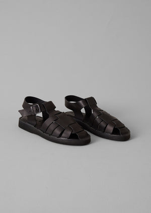 Fracap Leather Sandals | Black