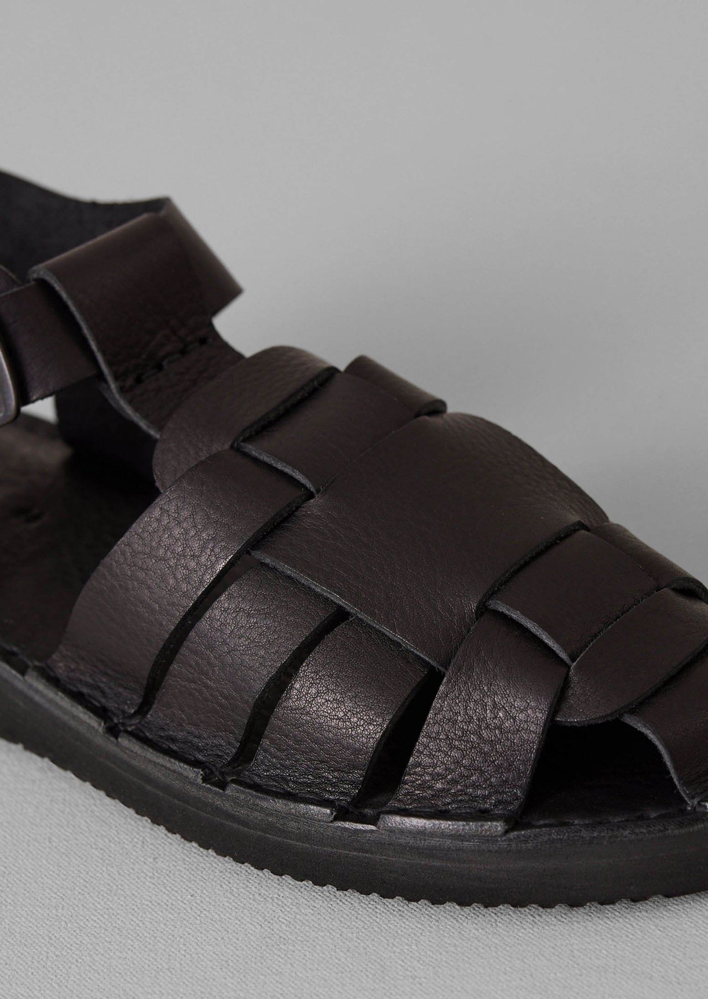 Fracap Leather Sandals | Black