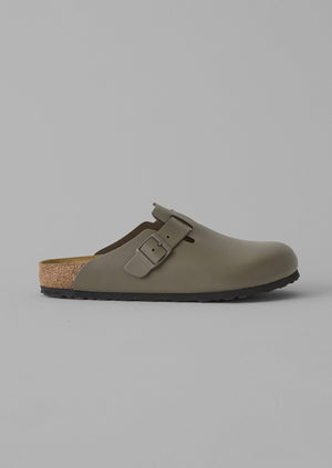 Birkenstock Leather Boston Clogs | Khaki