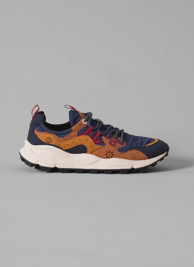 Flower Mountain Yamano Kaiso Panelled Trainers | Indigo/Ginger