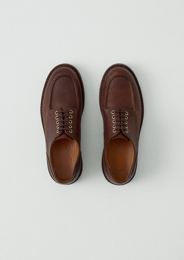 Fracap Leather Postman Shoes | Dark Brown