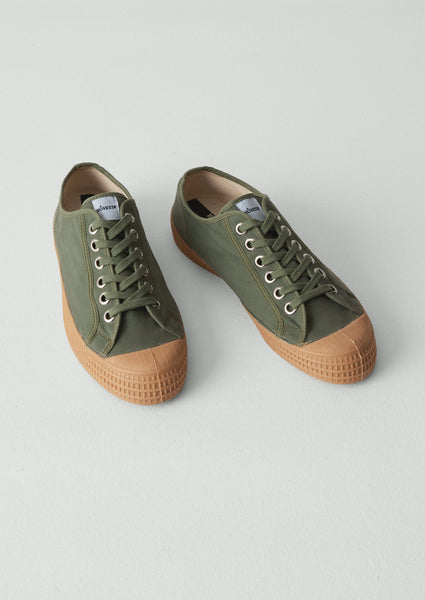Novesta Star Master Waxed Cotton Trainers Sage
