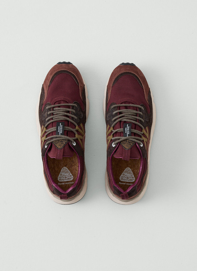Flower Mountain Yamano Kaiso Panelled Trainers | Beetroot