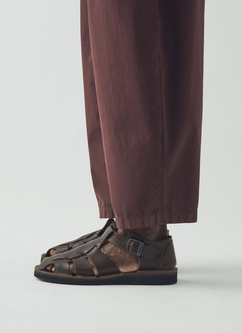 Fracap Fred Buckle Sandals | Dark Brown