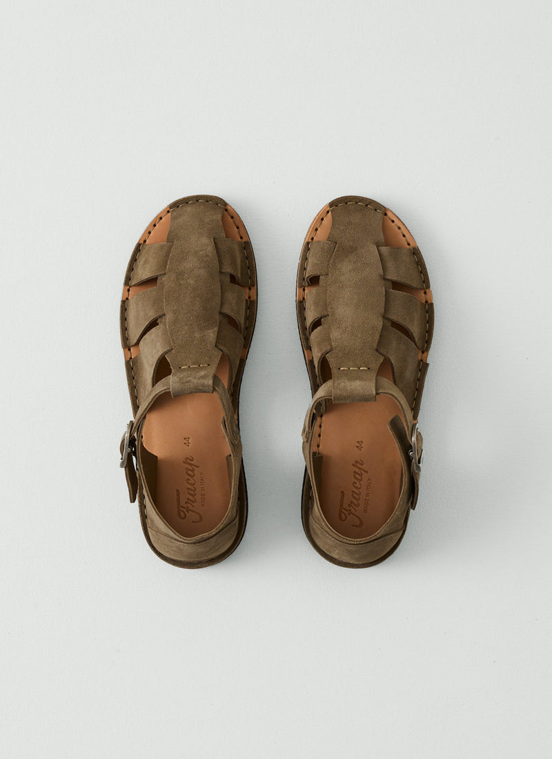 Fracap Fred Buckle Sandals | Oyster Grey
