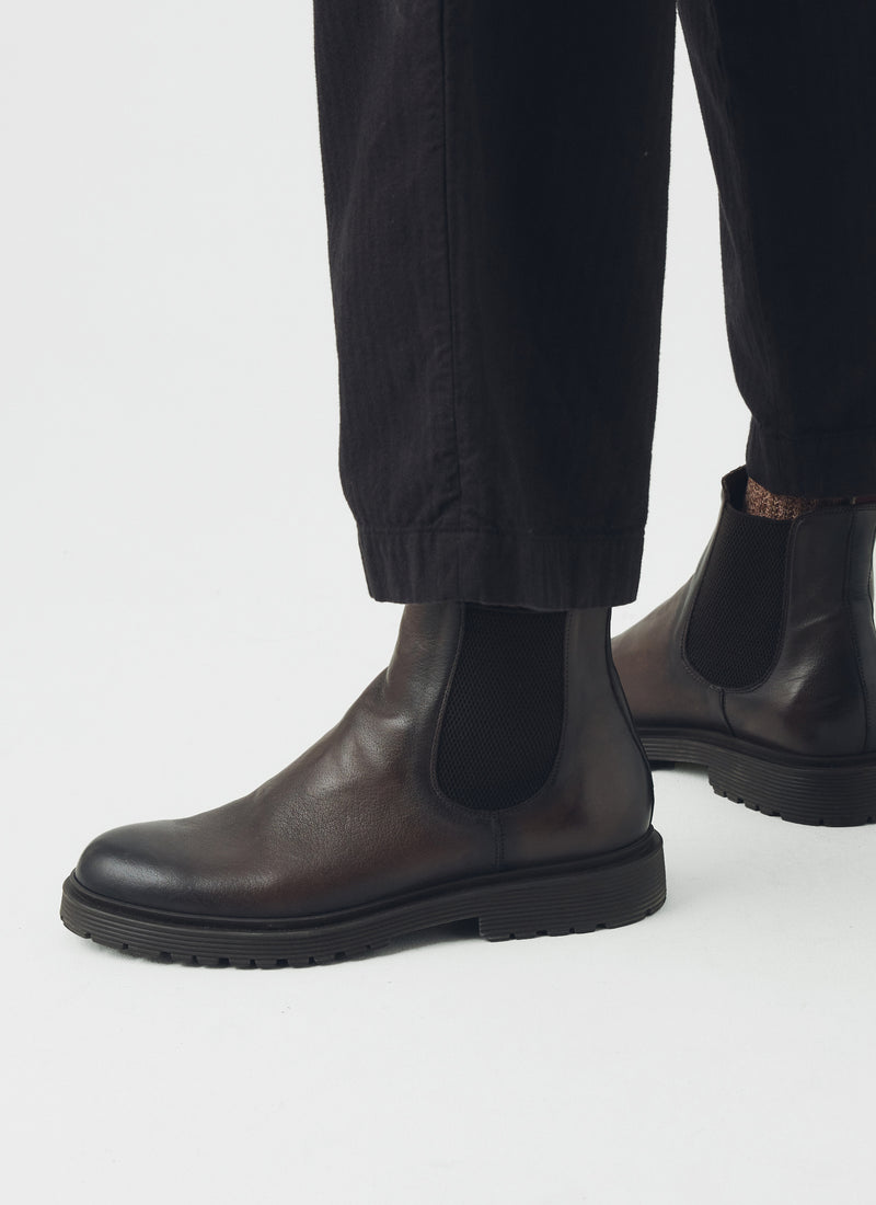 Sturlini Vegetable Tanned Chelsea Boots | Dark Brown
