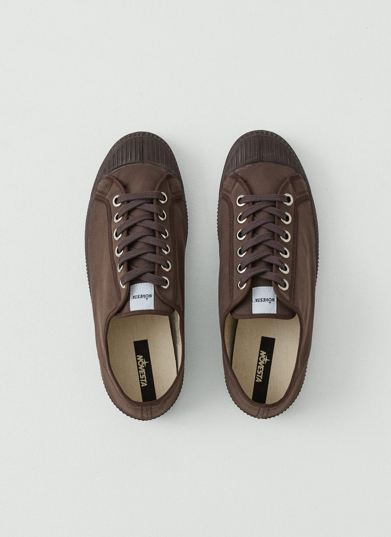 Novesta Star Master Waxed Cotton Trainers | Chocolate Brown